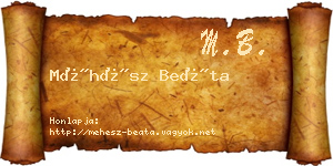 Méhész Beáta névjegykártya